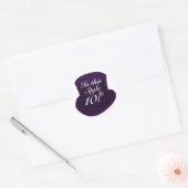 Sticker Rond Mad Hatter - Violet (Enveloppe)