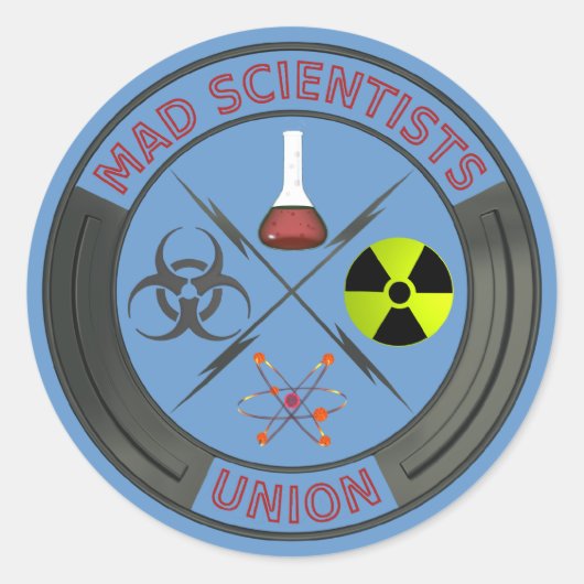 Sticker Rond Mad Scientist Union (Devant)