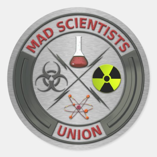 Sticker Rond Mad Scientist Union (Devant)