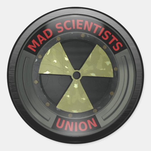 Sticker Rond Mad Scientist Union (Devant)