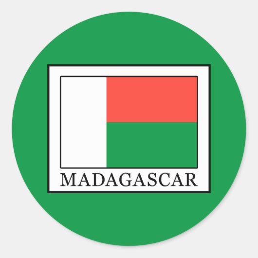 Sticker Rond Madagascar (Devant)
