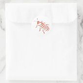 Sticker Rond Madagascar Hissing Cockroach (Sac)