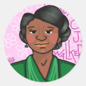 Sticker Rond Madam C. J. Walker (Devant)