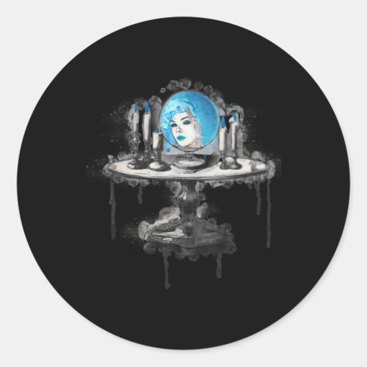 Sticker Rond Madame Fortune Teller (Devant)
