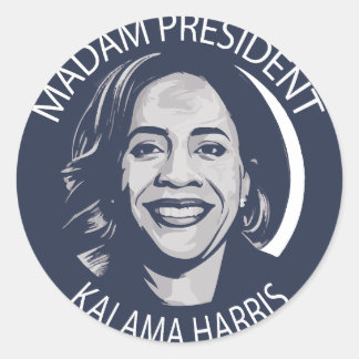 Sticker Rond Madame la Présidente Kamala Harris