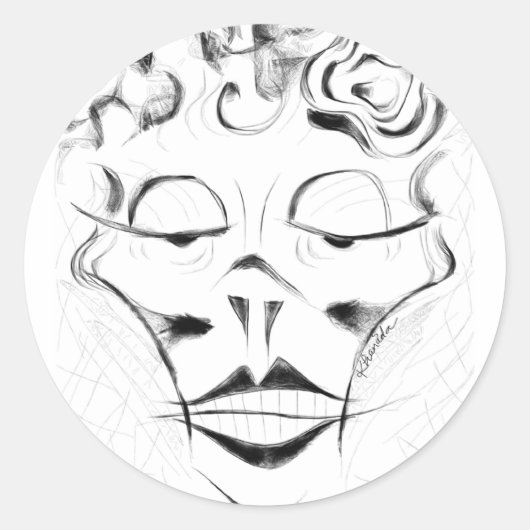 Sticker Rond Madame Macabre (Devant)
