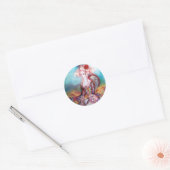STICKER ROND MADAME POMPADOUR (Enveloppe)