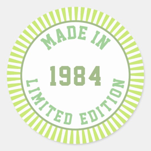 Sticker Rond Made en 1984 (Devant)