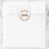 Sticker Rond Made en 2006 (Sac)