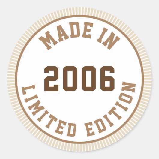 Sticker Rond Made en 2006 (Devant)