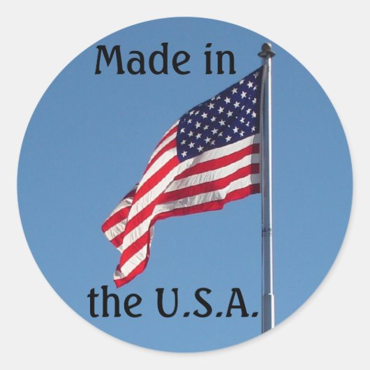 Sticker Rond Made in the U.S.A (Devant)