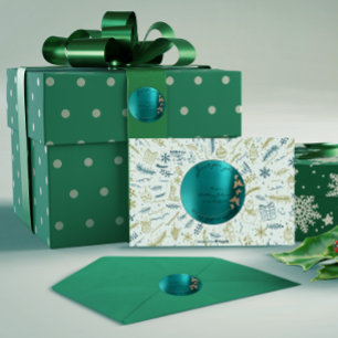 Sticker Rond Made Love For You Name Butterfly Sepia Gold Turquo