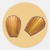 Sticker Rond Madeleine Chef pâtissier Pâtisserie Gâteaux (Devant)