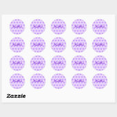 Sticker Rond Madeline en violet (Feuille)