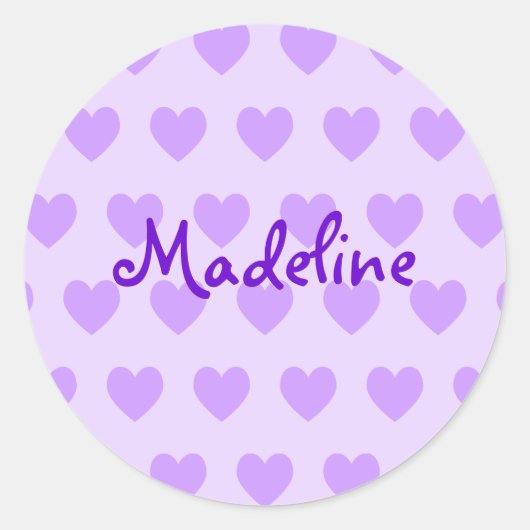Sticker Rond Madeline en violet (Devant)