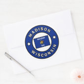 Sticker Rond Madison Wisconsin (Enveloppe)