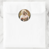 Sticker Rond Madone des Roses par Bouguereau (Sac)