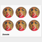 STICKER ROND MADONNA DU ROSE BOWER (Feuille)