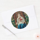 Sticker Rond Madonna et Christ Child (Enveloppe)