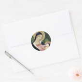 STICKER ROND MADONNA ET ENFANT (Enveloppe)