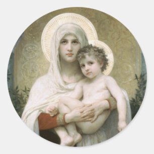 Sticker Rond Madonna et enfant