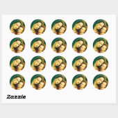 STICKER ROND MADONNA ET ENFANT (Feuille)
