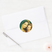 STICKER ROND MADONNA ET ENFANT (Enveloppe)