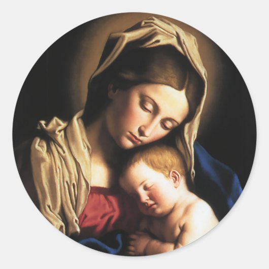 Sticker Rond Madonna et l'enfant (Devant)