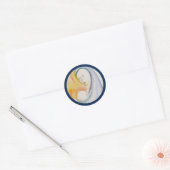 Sticker Rond Madonna et papeterie religieuse élégante (Enveloppe)