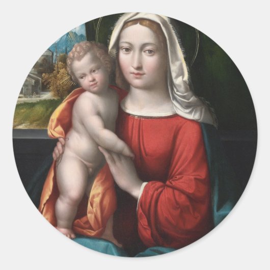 Sticker Rond Madonna et son enfant (Devant)