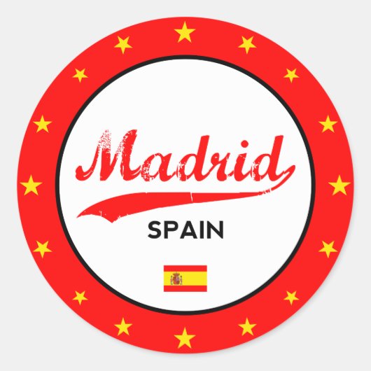 Sticker Rond Madrid (Devant)