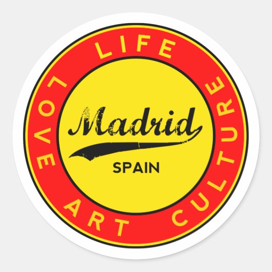 Sticker Rond Madrid (Devant)