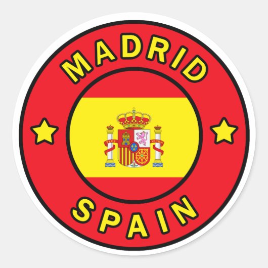 Sticker Rond Madrid Espagne (Devant)