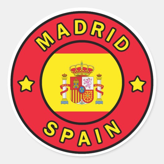 Sticker Rond Madrid Espagne (Devant)