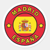 Sticker Rond Madrid Espagne (Devant)