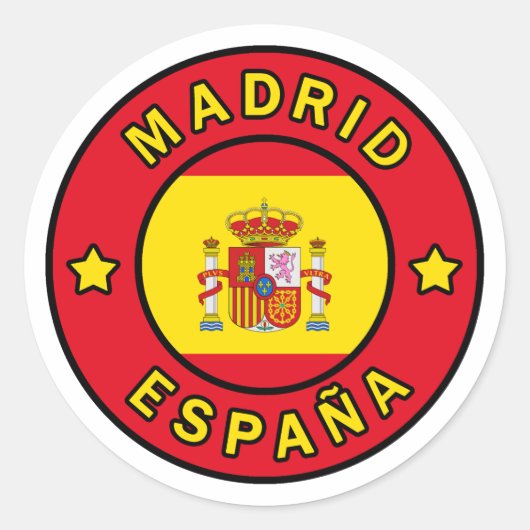 Sticker Rond Madrid Espagne (Devant)