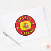Sticker Rond Madrid Espagne (Enveloppe)