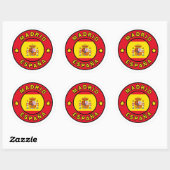 Sticker Rond Madrid Espagne (Feuille)