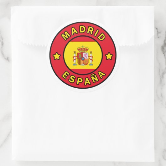 Sticker Rond Madrid Espagne (Sac)