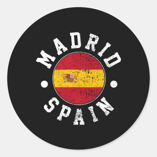 Sticker Rond Madrid Espagne (Devant)