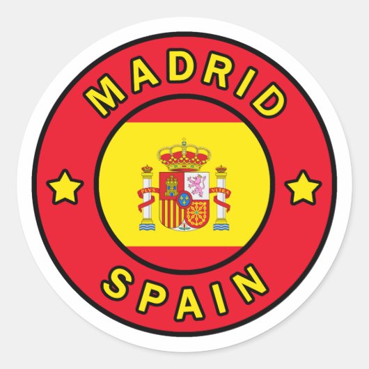 Sticker Rond Madrid Espagne (Devant)