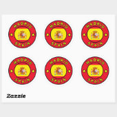 Sticker Rond Madrid Espagne (Feuille)
