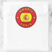 Sticker Rond Madrid Espagne (Sac)
