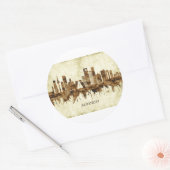 Sticker Rond Madrid Espagne Cityscape (Enveloppe)