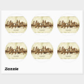 Sticker Rond Madrid Espagne Cityscape (Feuille)