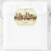 Sticker Rond Madrid Espagne Cityscape (Sac)