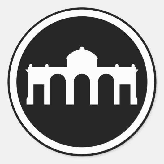 Sticker Rond Madrid, Espagne - La Collection Euro Moderne (Devant)