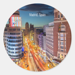 Sticker Rond Madrid, Espagne Photographie pittoresque