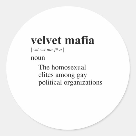 STICKER ROND MAFIA DE VELOURS (Devant)