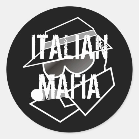 Sticker Rond Mafia italienne (Devant)